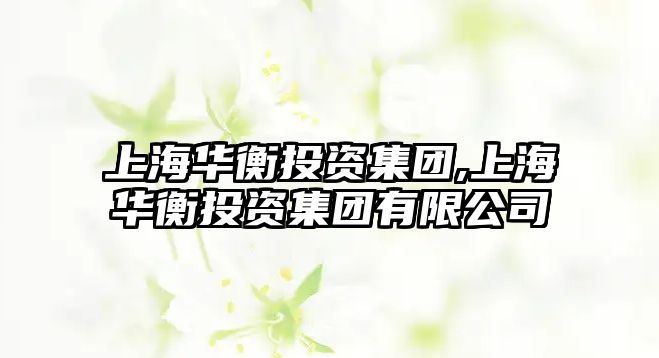 上海華衡投資集團,上海華衡投資集團有限公司