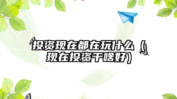 投資現(xiàn)在都在玩什么（現(xiàn)在投資干啥好）