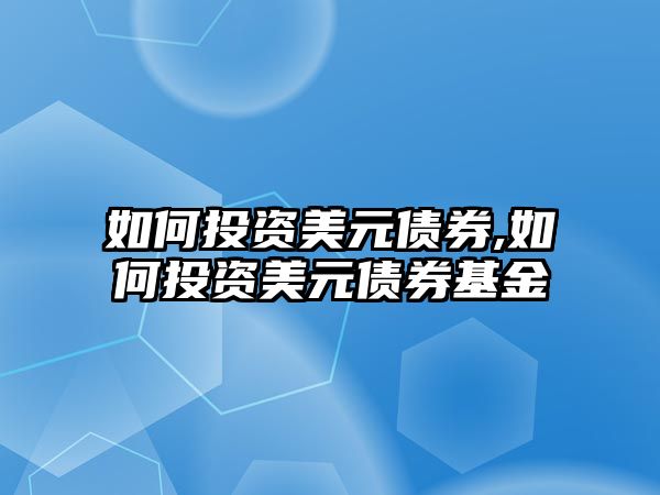 如何投資美元債券,如何投資美元債券基金