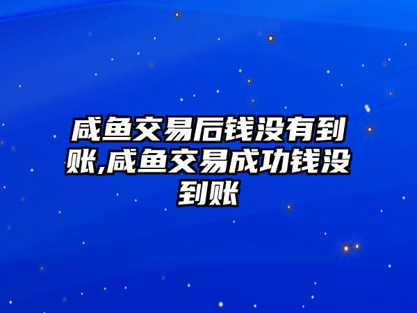 咸魚交易后錢沒有到賬,咸魚交易成功錢沒到賬