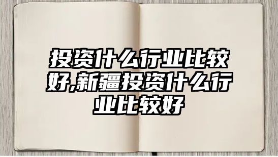 投資什么行業(yè)比較好,新疆投資什么行業(yè)比較好