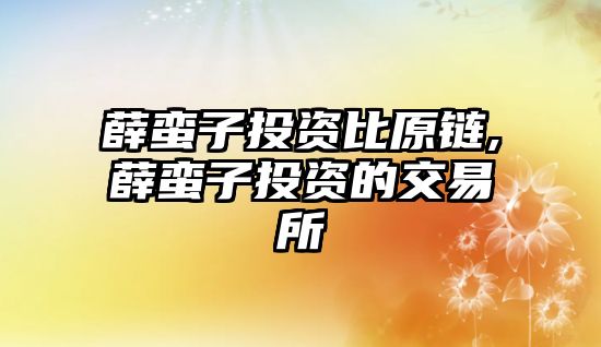 薛蠻子投資比原鏈,薛蠻子投資的交易所