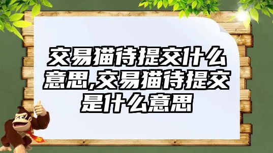 交易貓待提交什么意思,交易貓待提交是什么意思