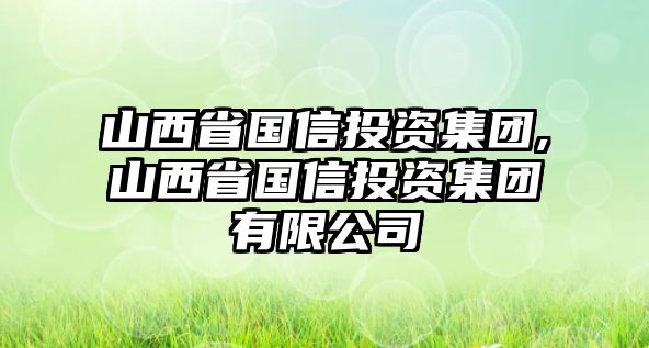 山西省國信投資集團(tuán),山西省國信投資集團(tuán)有限公司