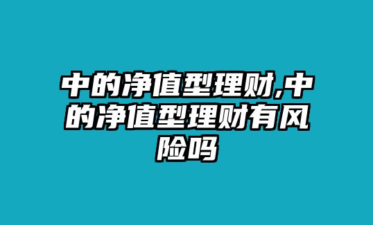 中的凈值型理財,中的凈值型理財有風險嗎