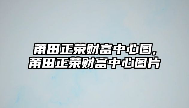 莆田正榮財(cái)富中心圖,莆田正榮財(cái)富中心圖片