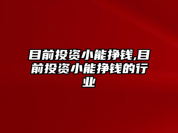 目前投資小能掙錢,目前投資小能掙錢的行業(yè)