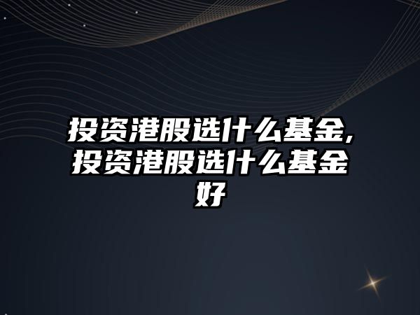 投資港股選什么基金,投資港股選什么基金好